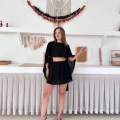 Tek Parça Farklı Farklı Giyebileceğiniz Etekli Takım Siyah