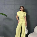 Vatka Detaylı Asimetrik Takım Sarı