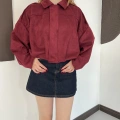 Viral Süet Bomber Ceket Bordo