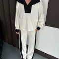 Yaka Detaylı Modal Lüx Kalite Takım Beyaz