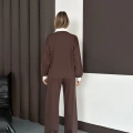Yaka Detaylı Modal Lüx Kalite Takım Kahve
