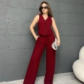 Yelekli Bürümcük Takım Bordo