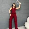 Yelekli Bürümcük Takım Bordo