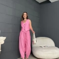Yelekli Çilek Takım Pembe