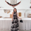 Zebra Vibe Bel Kuşaklı Elbise Siyah