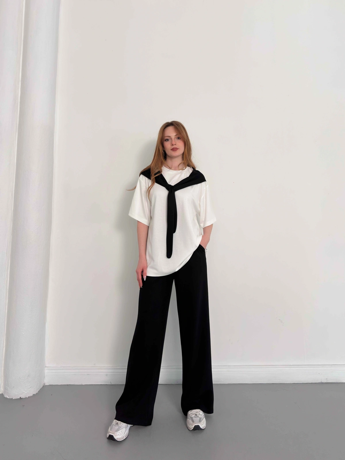 Oversize Tişörtlü Candy Mood Takım Siyah
