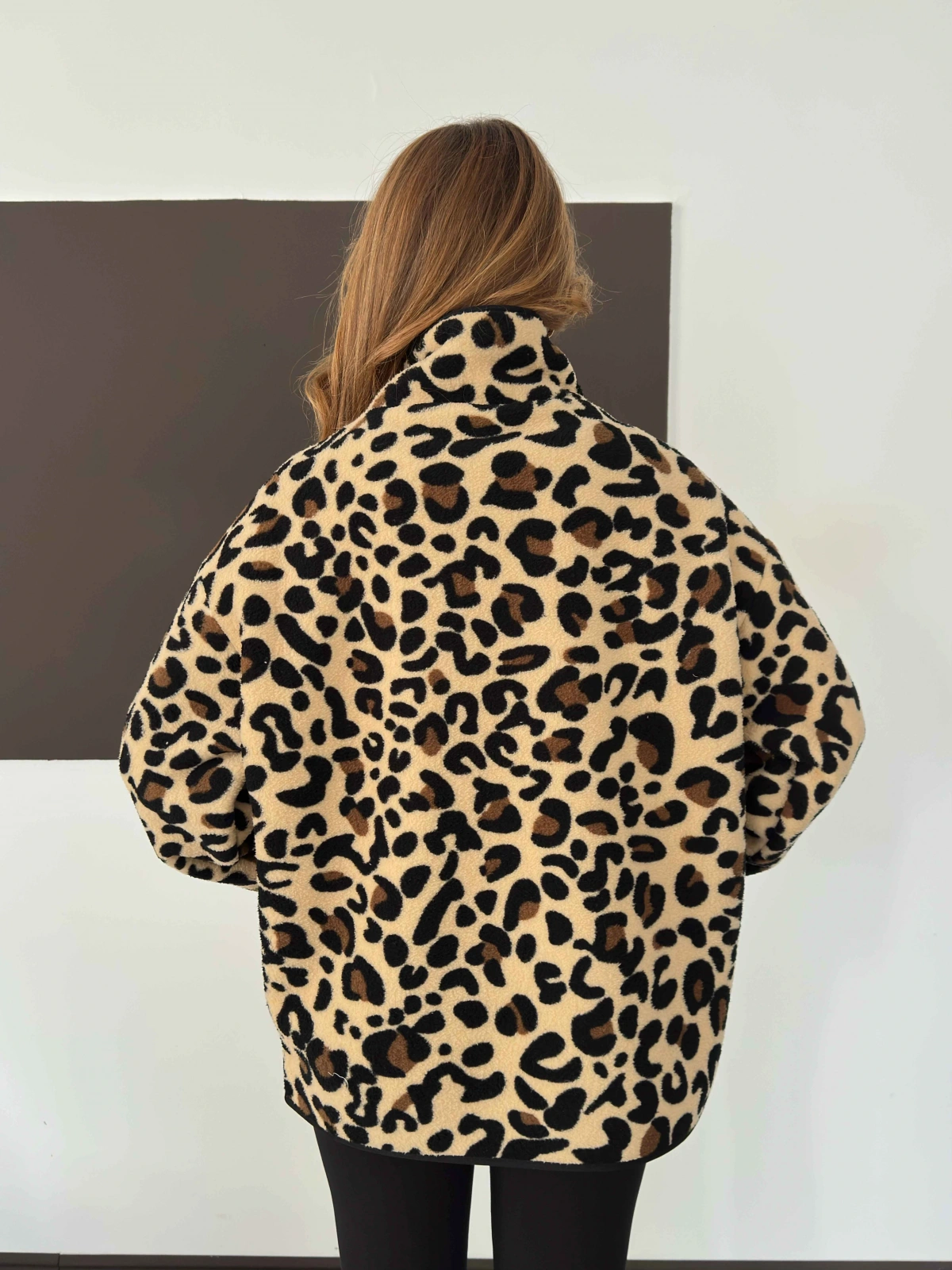 Desenli Peluş Polar Leopar