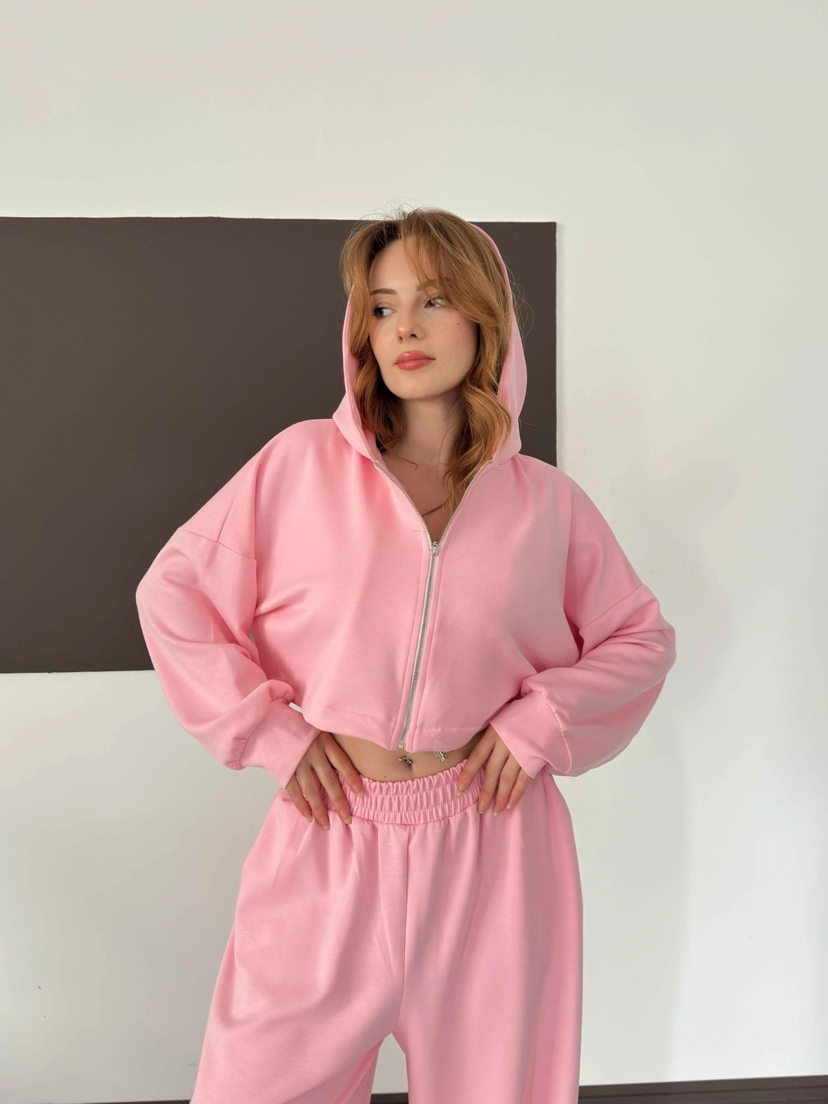 Modal Viral Üçlü Takım Pembe