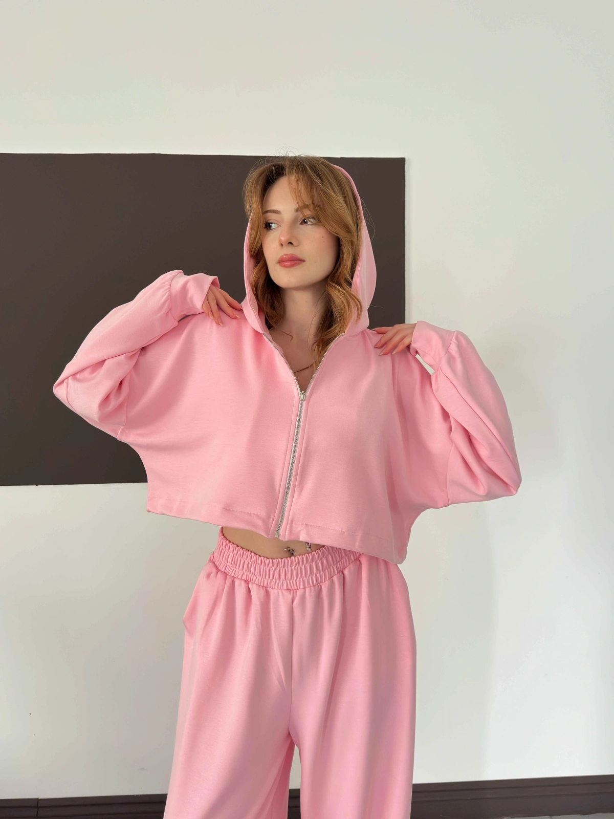 Modal Viral Üçlü Takım Pembe