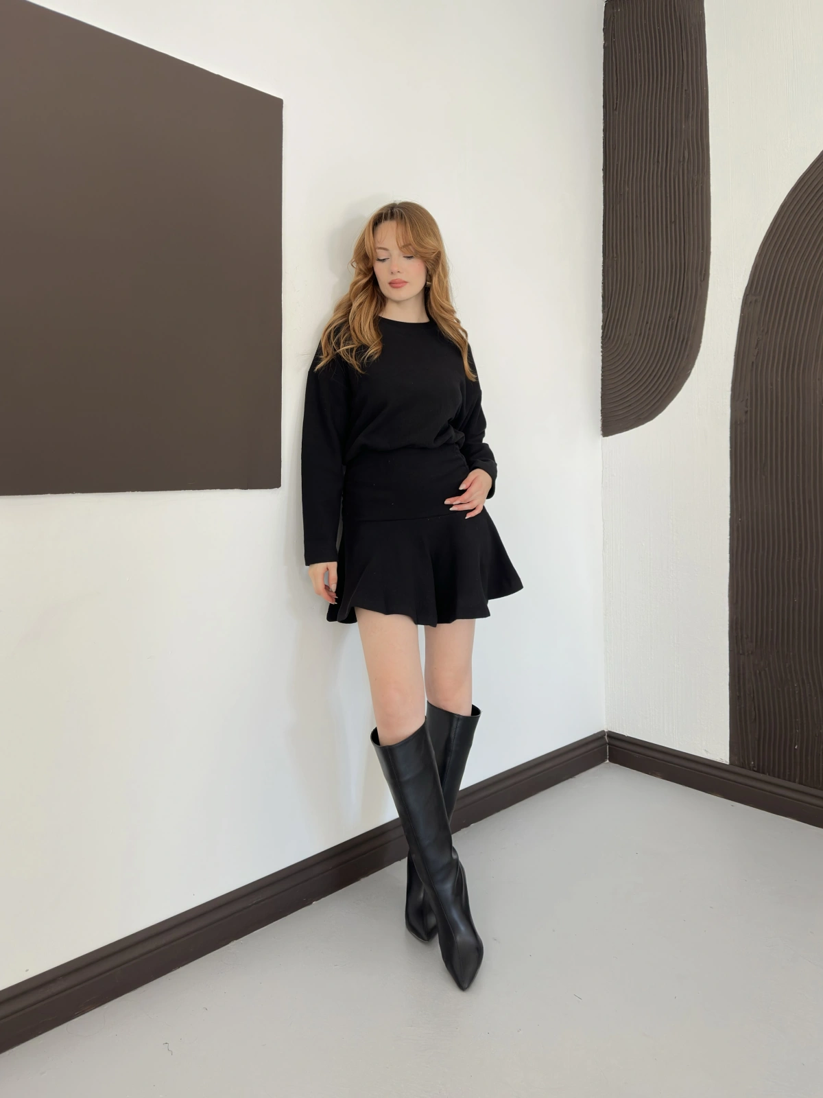 Piliseli Linda Elbise Siyah
