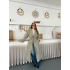 Kemer ve Manşet Detaylı Uzun Trençkot Haki