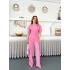 Omuz Detaylı Pantolonlu Takım Pembe