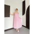 İp Askılı Astarlı Muslin Elbise Pembe