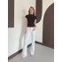 Slim Fıt Yarım Balıkçı Yaka Dar Kesim Bluz Siyah