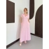 Pola Yaka Cepli Örme Elbise Pembe