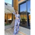 Bel Lastikli Rahat Kalıp Bağlama Detaylı Bikini Üstü Takım Lila