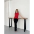 Bel Pencere Detaylı Bluz Kırmızı