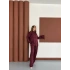 Desenli Gömlek-Pantolon Takım Bordo