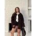 Düğme Detay Teddy Oversize Ceket Kahverengi