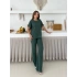 Gofre Kumaş Pantolonlu Takım Yeşil