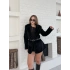 Kemer Detaylı Yumoş Ceket Siyah