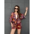 Kilim Desen Şortlu Kimono Takım Kırmızı