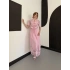 Nakış İşlemeli Pamuklu İçi Astarlı Takım Pembe
