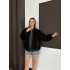 Oversize Salaş Teddy Peluş Ceket Siyah