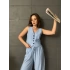Yelekli Çilek Takım Bebe Mavi