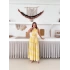 Zebra Vibe Bel Kuşaklı Elbise Sarı