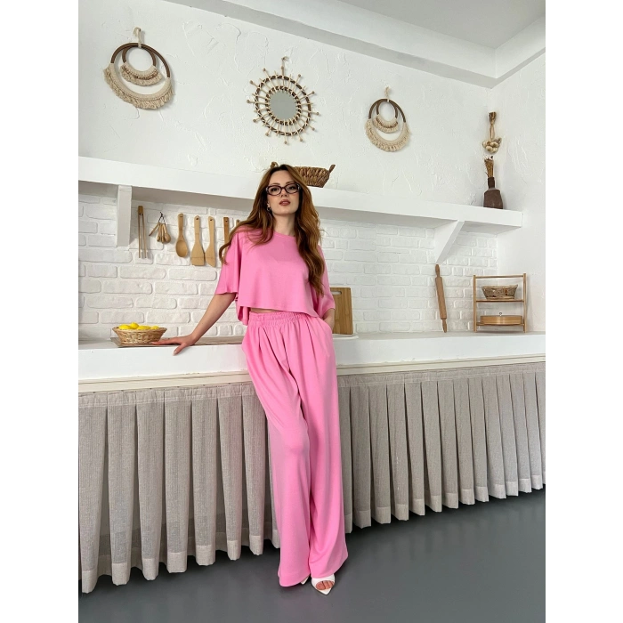 Modal Kumaş Rahat Kalıp Takım Pembe