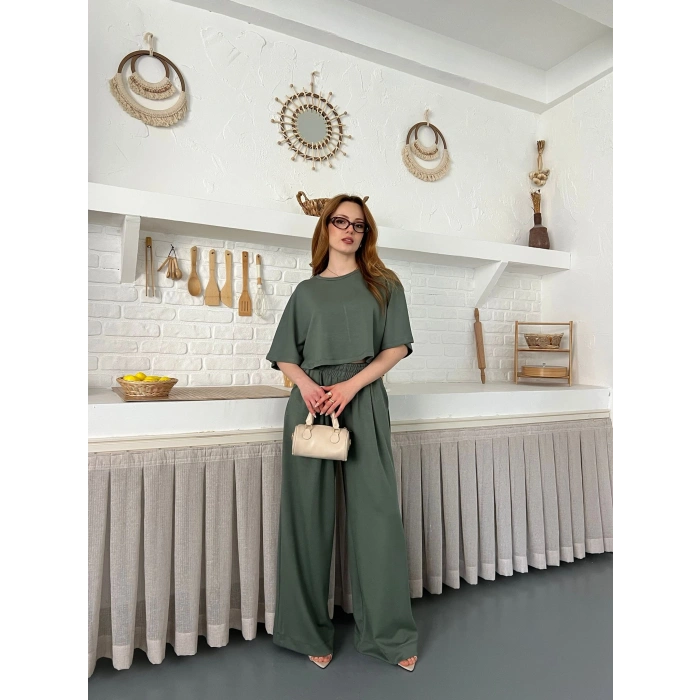 Modal Kumaş Rahat Kalıp Takım Yeşil