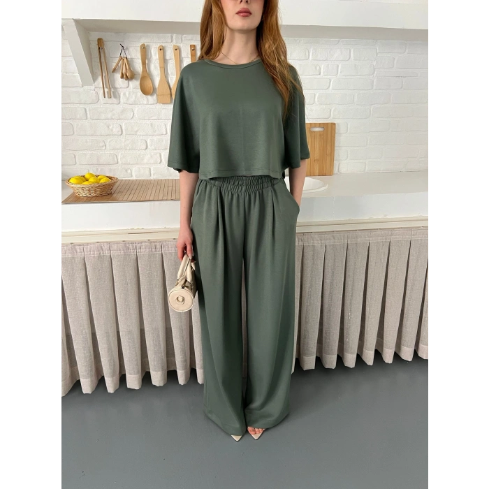 Modal Kumaş Rahat Kalıp Takım Yeşil