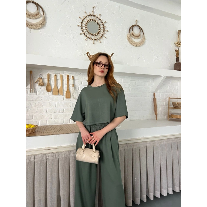 Modal Kumaş Rahat Kalıp Takım Yeşil