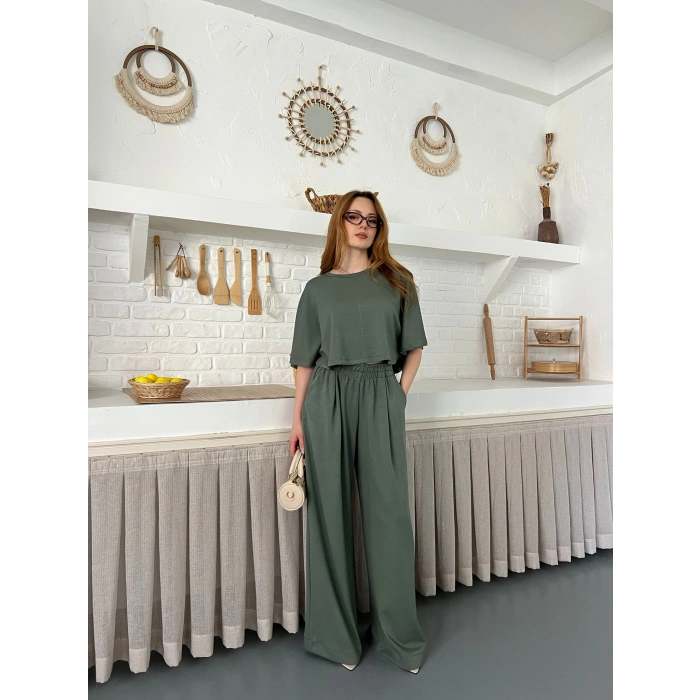 Modal Kumaş Rahat Kalıp Takım Yeşil