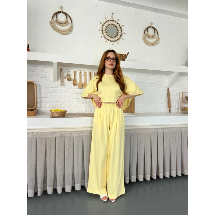 Modal Kumaş Rahat Kalıp Takım Sarı