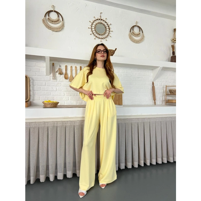 Modal Kumaş Rahat Kalıp Takım Sarı