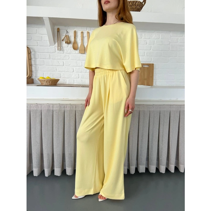 Modal Kumaş Rahat Kalıp Takım Sarı