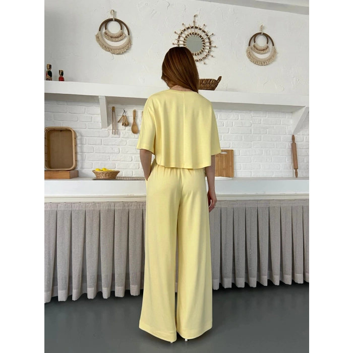 Modal Kumaş Rahat Kalıp Takım Sarı