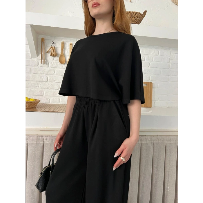 Modal Kumaş Rahat Kalıp Takım Siyah