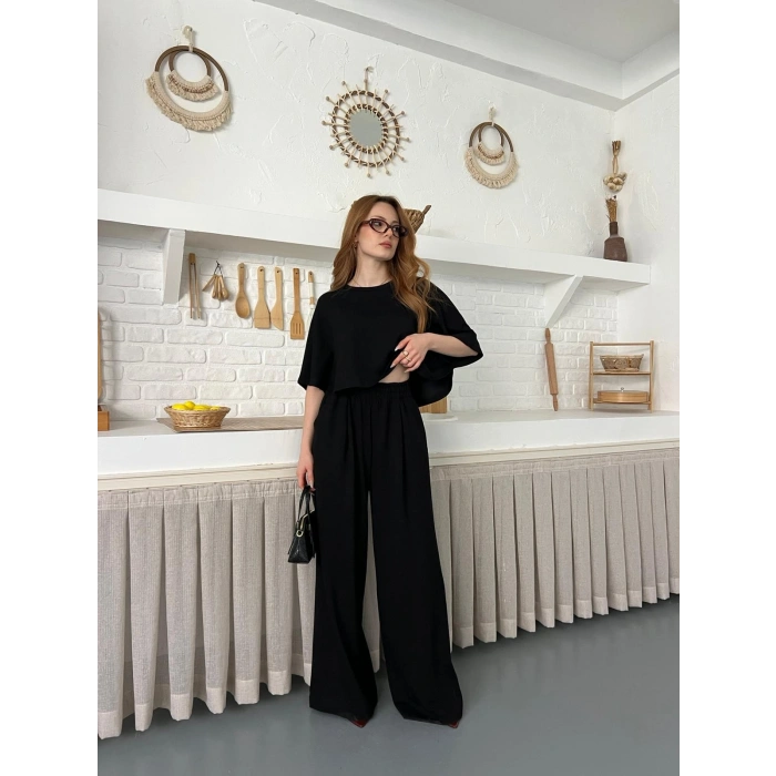 Modal Kumaş Rahat Kalıp Takım Siyah