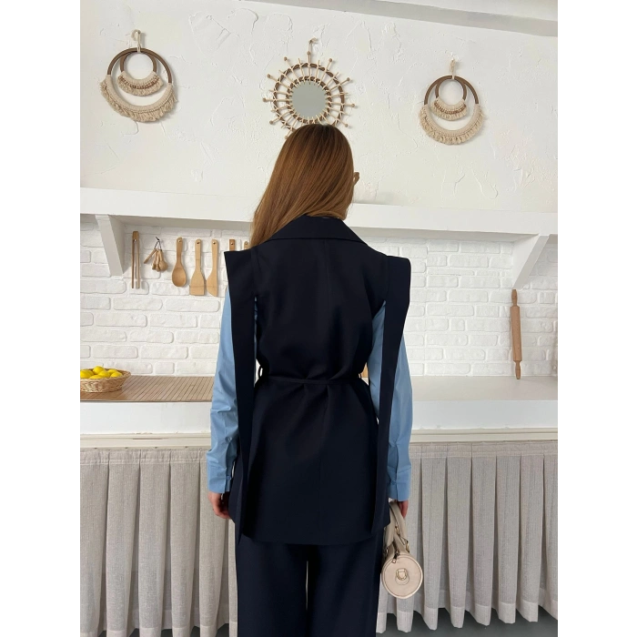 Belden Bağlamalı Özel Tasarım Takım Lacivert