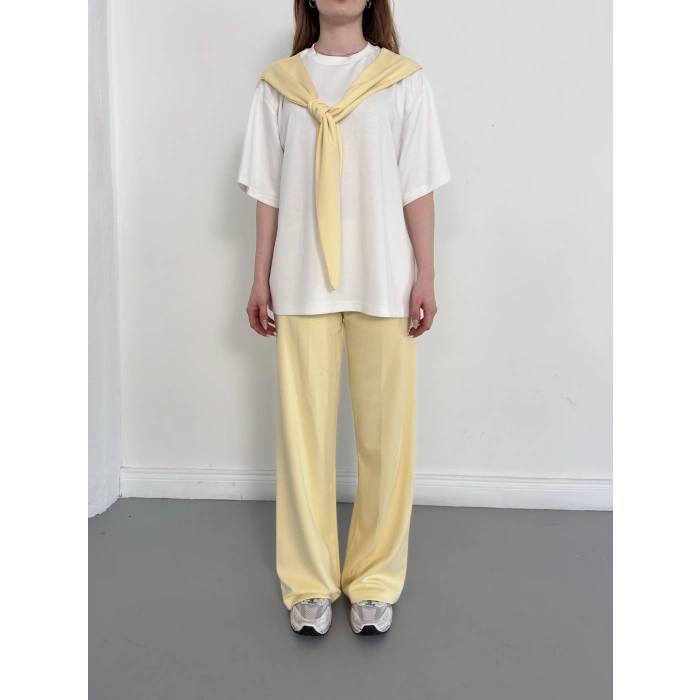 Oversize Tişörtlü Candy Mood Takım Sarı