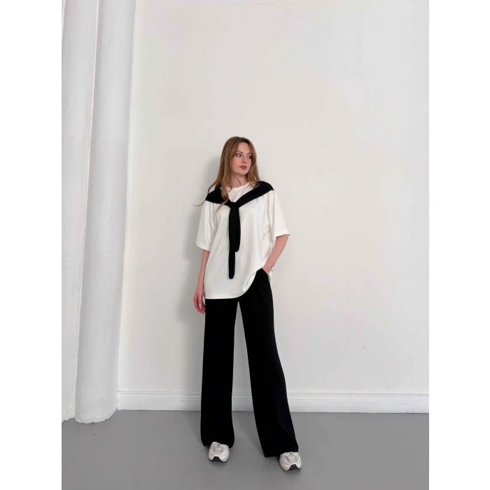 Oversize Tişörtlü Candy Mood Takım Siyah