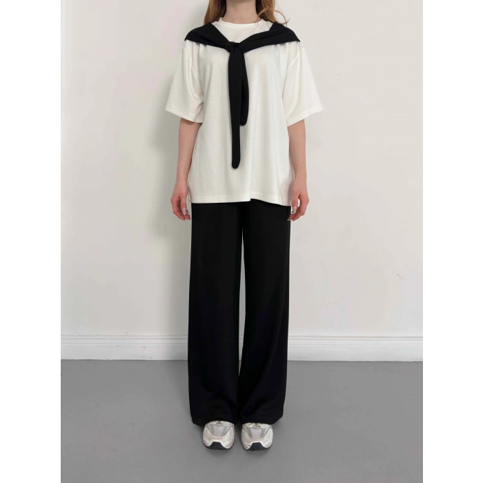 Oversize Tişörtlü Candy Mood Takım Siyah