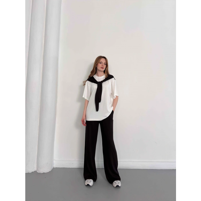 Oversize Tişörtlü Candy Mood Takım Siyah