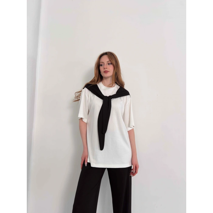 Oversize Tişörtlü Candy Mood Takım Siyah