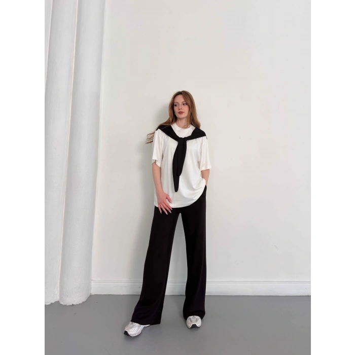 Oversize Tişörtlü Candy Mood Takım Siyah