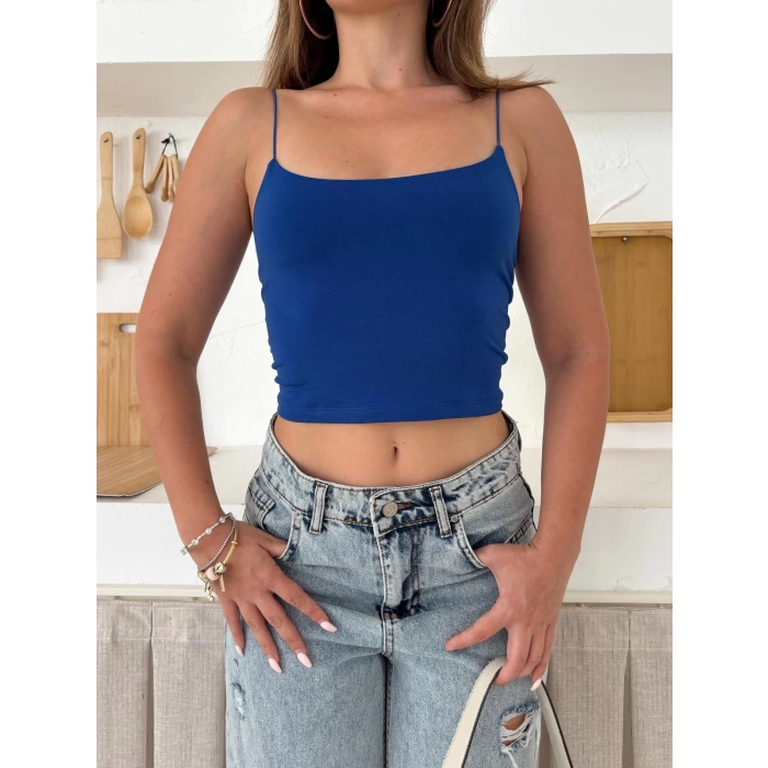 Askılı Sandy Crop Lacivert