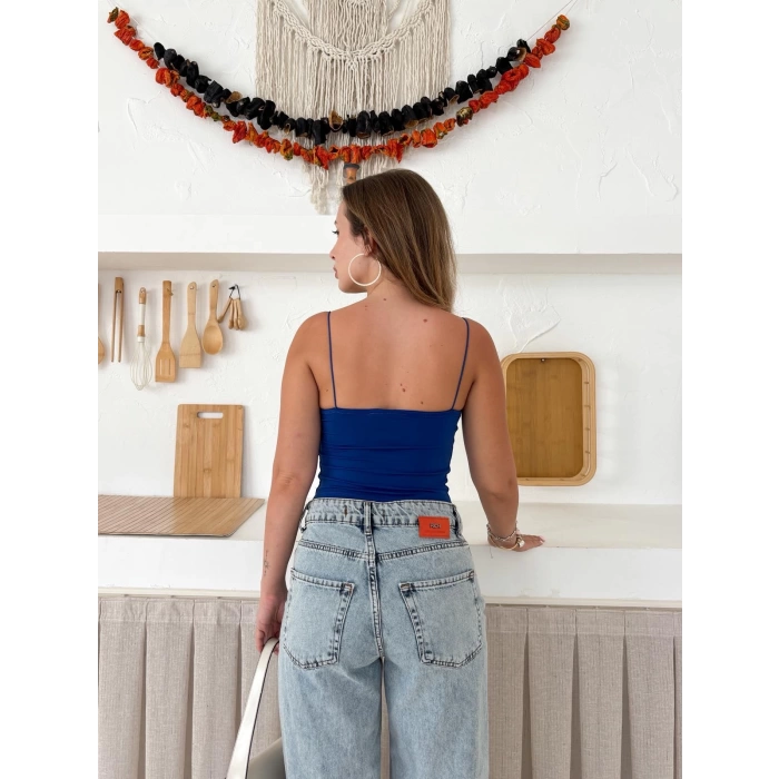 Askılı Sandy Crop Lacivert